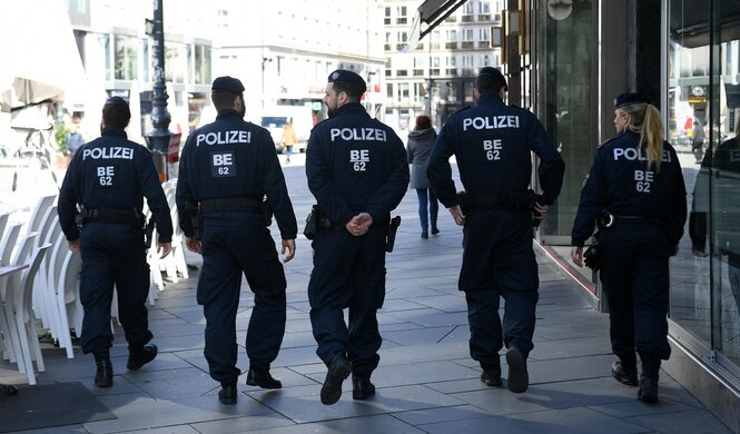 Polizeipatrouille in der Wiener Innenstadt