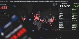 Interaktivwe Karte der John Hopkins Universität