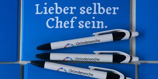 Werbeplakat "Chef Sein" der Gründerinitiative