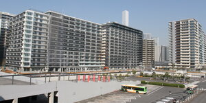 Hochhäuser, wo die Athleten in Tokio unterkommen sollen
