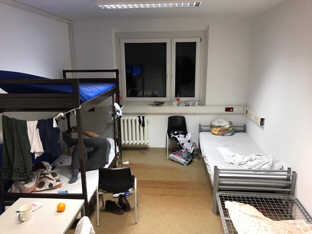 Zimmer in einer Flüchtlingsunterkunft in Suhl