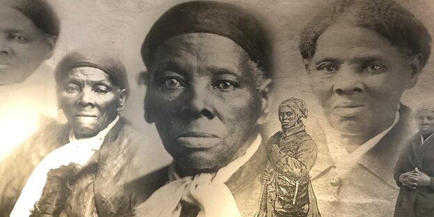 Eine Portrait-Collage von Harriet Tubman