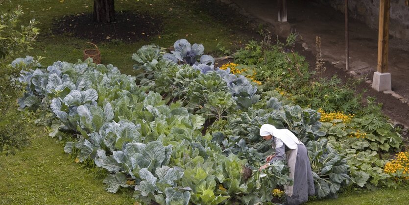 Nonne im Garten