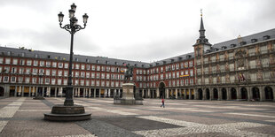 die leere Plaza Mayor