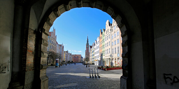 Ein Tor in der polnischen Stadt Danzig Ein Tor in der polnischen Stadt Danzig