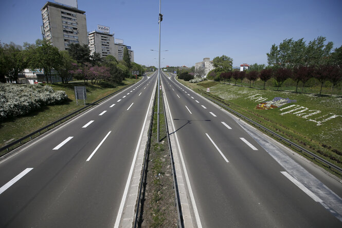 Schnellstraße im serbischen Belgrad