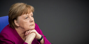 Angela Merkel im Bundestag.