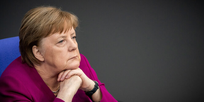 Angela Merkel im Bundestag.