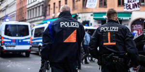 Berliner Polizei während dem 1.Mai in Berlin