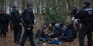 Polizeieinsatz im Hambacher Forst im März 2019