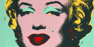 Ein Foto von Marilyn Monroe, von Warhol bunt geschminkt