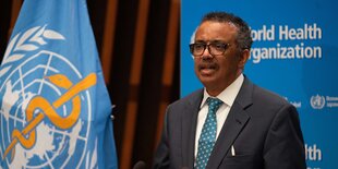 Tedros Adhanom Ghebreyesus, Generaldirektor der WHO, spricht auf der 73. Generalversammlung