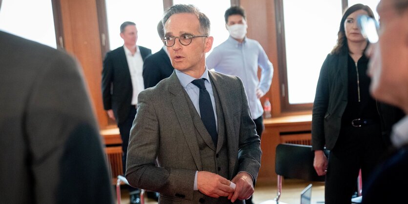 Heiko Maas (SPD), Außenminister, gibt im Auswärtigen Amt eine Pressekonferenz.