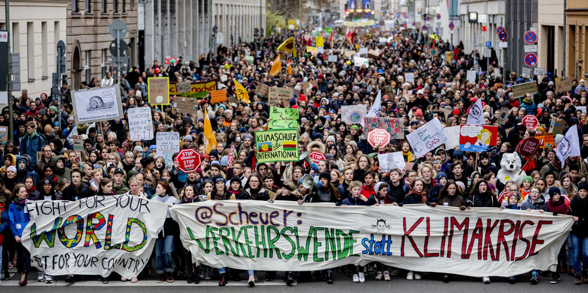 Demonstrationszug von Fridays for Future