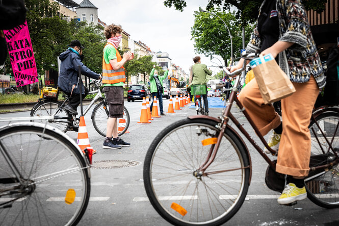 Räder, provisorischer Radweg