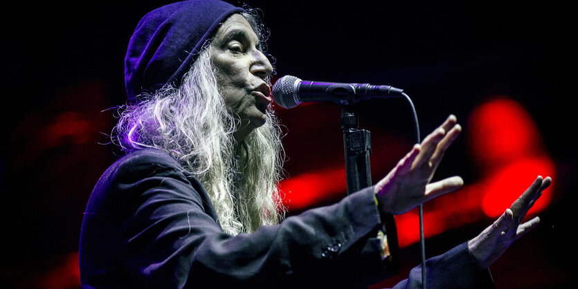 US-Sängerin und Songwriterin Patti Smith 2019 beim Musikfestival in Paredes de Coura/Portugal