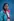 Portrait einer Frau vor einer bunten Wand