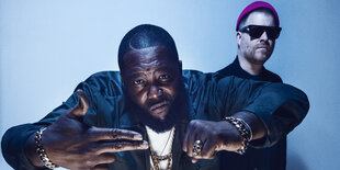 Killer Mike und El-P hier nebeneinander. Die beiden heißen als Duo Run The Jewels