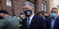 Ex-Präsident petro Poroschenko mit Mundschutz