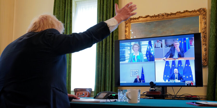 Ursula von der Leyen und Premier Boris Johnson im Januar.