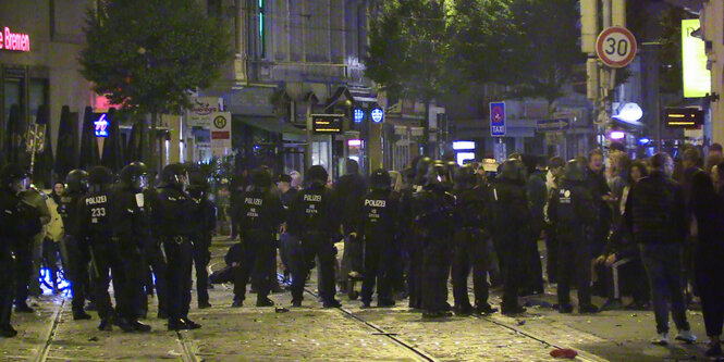 Ein großer Polizeieinsatz im Viertel im Mai 2019