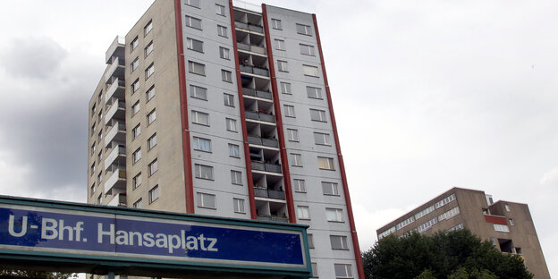 Hochhäuser am Hansaplatz in Berlin