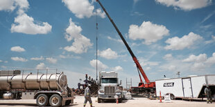 Chevron frackt nach Öl in Midland, Texas