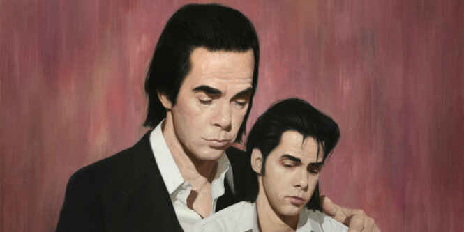 Zwei Portraitaufnahmen von Nick Cave