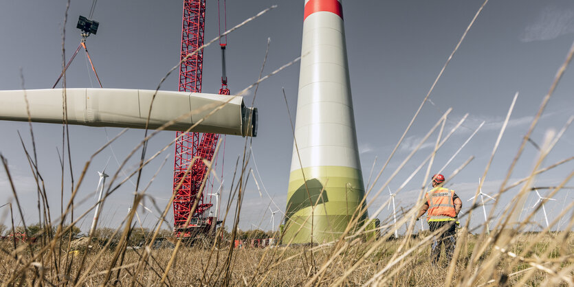 Rotorblatt wird gezogen