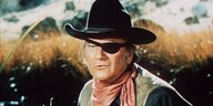 Porträt John Wayne mit Augenklappe