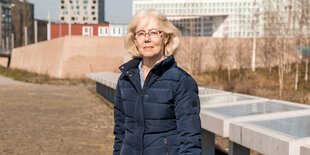 Barbara Katz-Zargarizadeh in der Hafencity