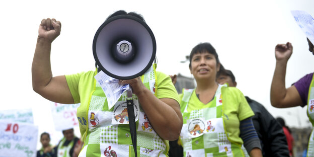 Proteste von Hausangestellten im Jahr 2012