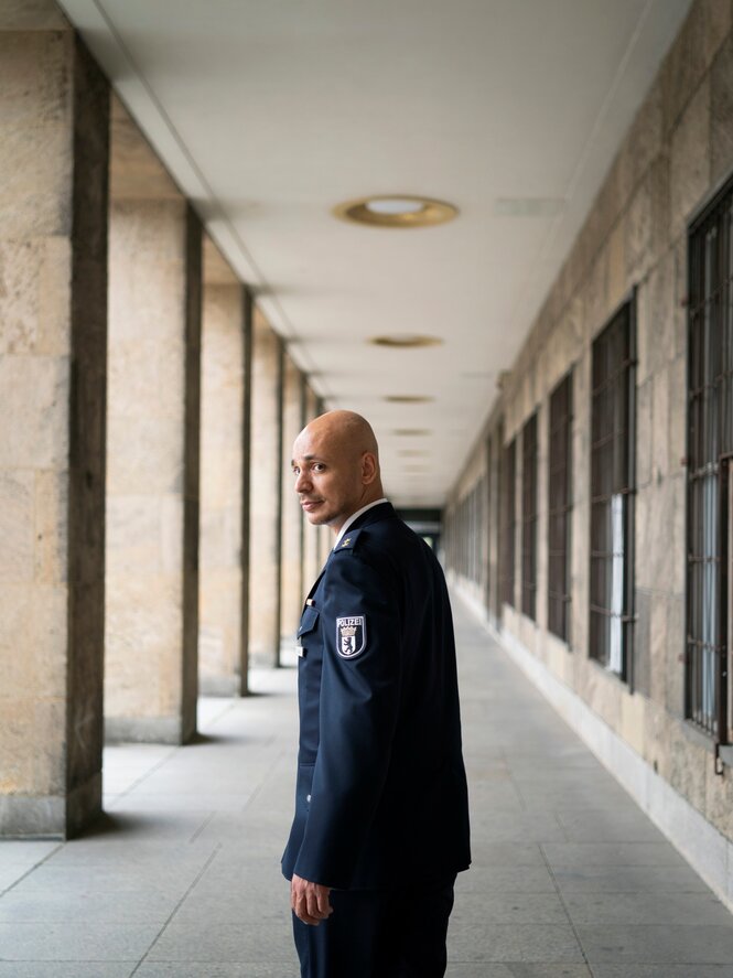 Thilo Cablitz am Berliner Polizeipräsidium