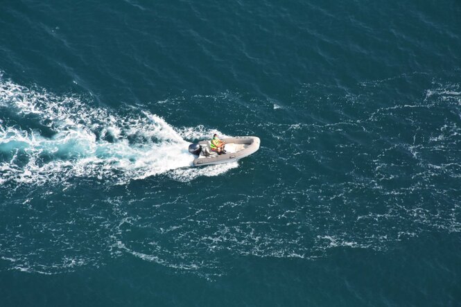 Motorboot vo der türkischen Küste