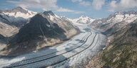 Grosser Aletsch Gletscher in der Schweiz.