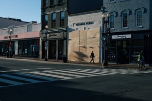 leere Einkaufstraße in Washington