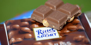 Schokoladentafeln der Marken Ritter Sport