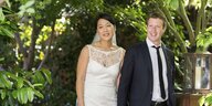 Mark Zuckerberg und Priscilla Chan als Hochzeitspaar