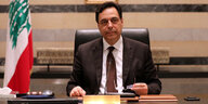Portrait von Hassan Diab, Premierminister Libanon