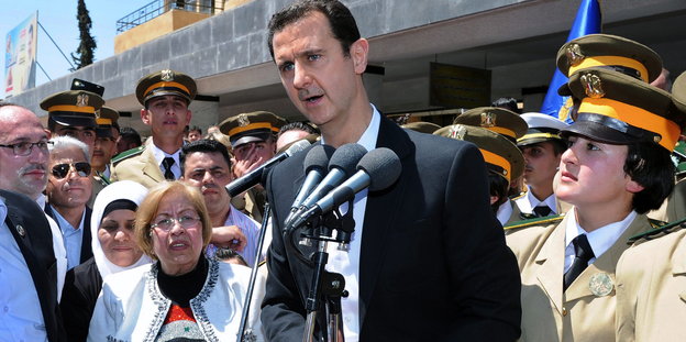 Baschar al-Assad hält eine Rede in Damaskus