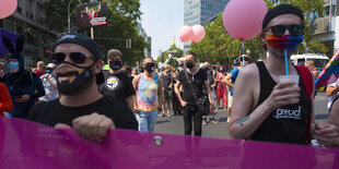 Demonstration mit Luftballons