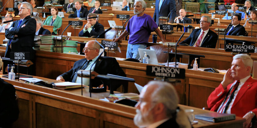 Abgeordnete im Parlament in Nebraska, USA