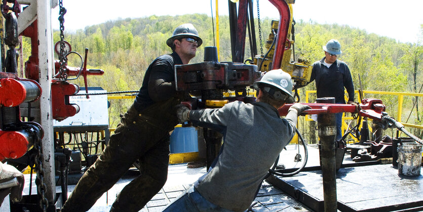 Fracker bei der Arbeit 2010 in Bradford County