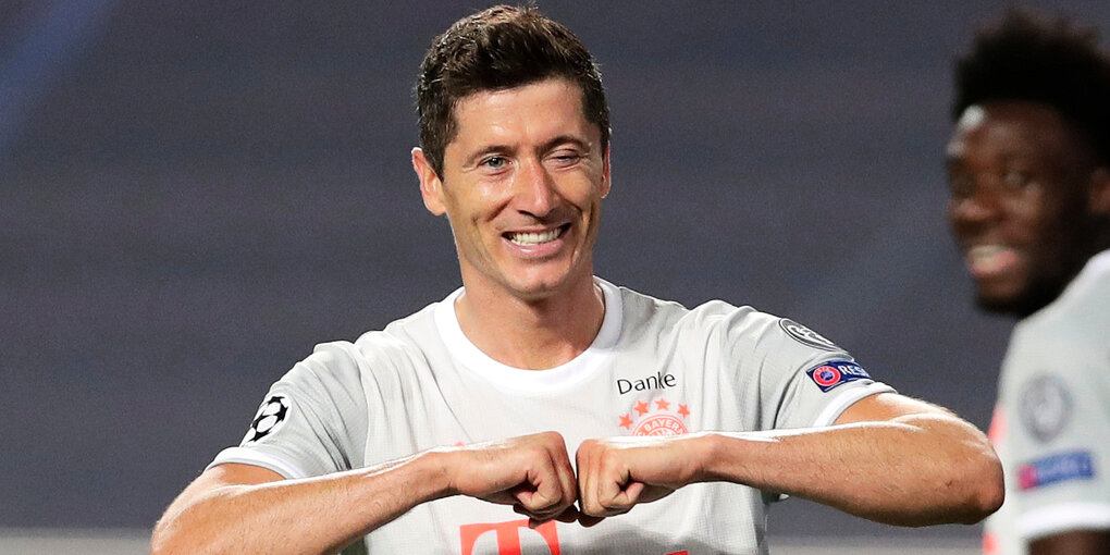 Lewandowski nach Torerfolg.