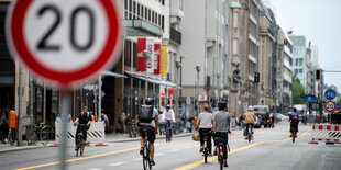 Radfahrer in der Friedrichstraße