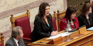 Zoe Konstantopoulou im Athener Parlament