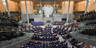 der Plenarsaal des Bundestags