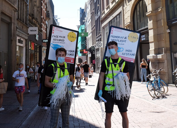 Mundschutz-Werbung in Amsterdam Mundschutz-Werbung in Amsterdam