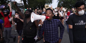 Protestierende nach den Schüssen auf Jacob Blake in Kenosha