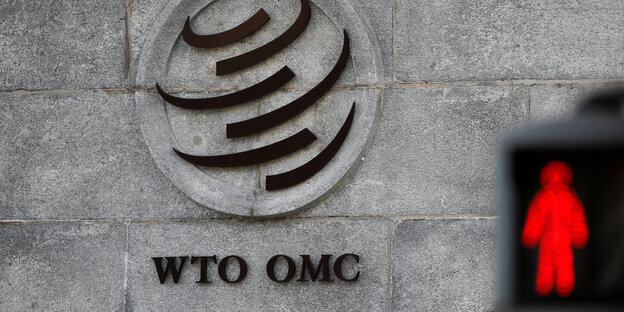 Ampelmännchen vor WTO Hauptquartier